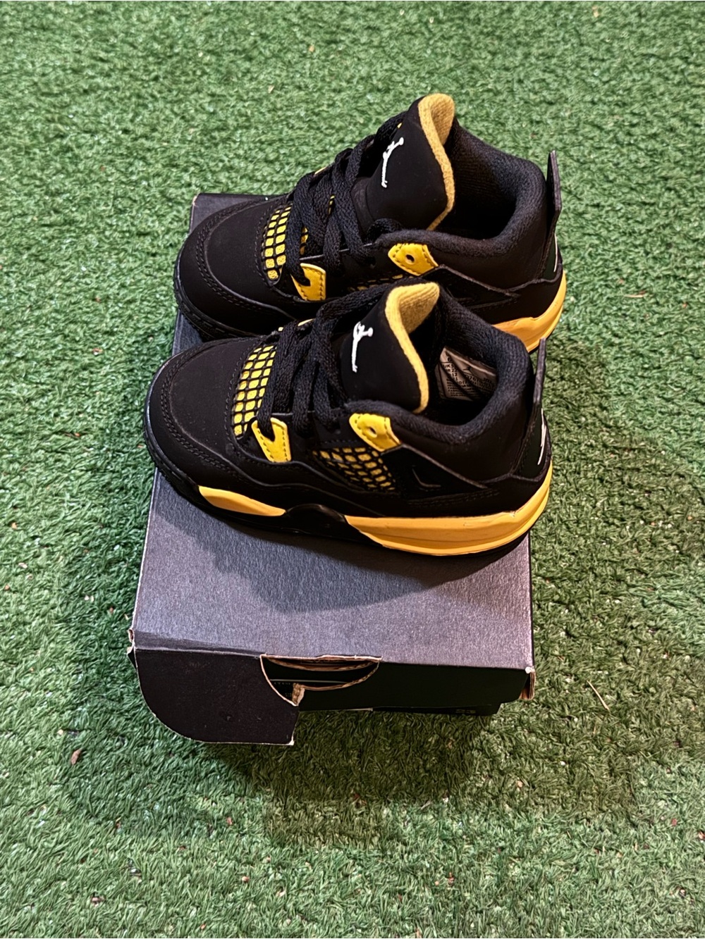 Nike Kids Black and Yellow Basketball Sneakers